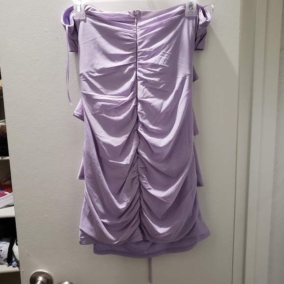 XL Lilac Mesh Applique Dress - Picture 5 of 5